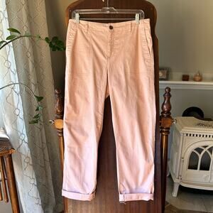 Gap Girlfriend Utility Khakis Small pink capri crop pants